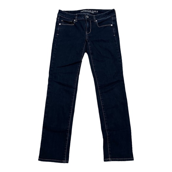 American Eagle Outfitters Denim - American Eagle Super Skinny Stretch Jeans Women Size 4 (28x26) Dark Blue Denim
